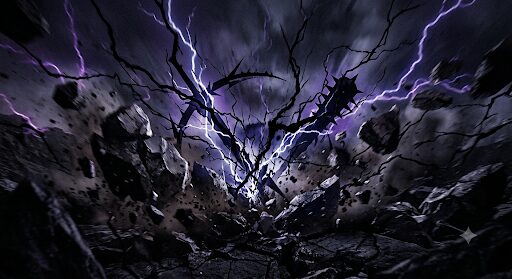 歴代の使い手たちに共通する「黒い稲妻」の視覚言語