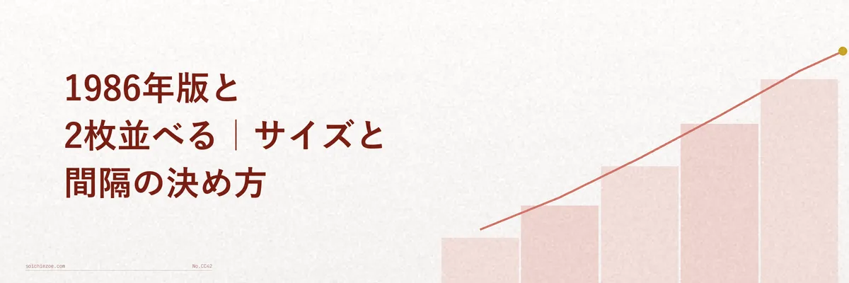 2枚のポスターを並べて配置するレイアウトの図解