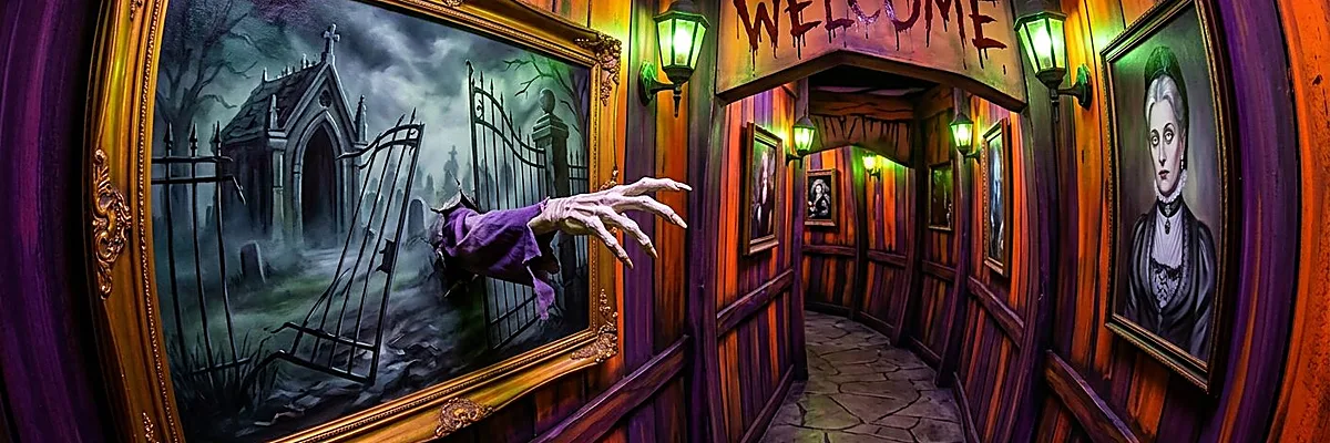 スリラーバークという巨大なアトラクション：動く絵画と墓場の仕掛け